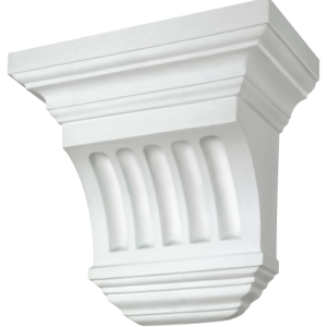 Medium Fluted Plaster Corbel