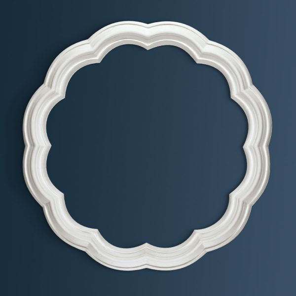 Art Deco Plain plaster ceiling rose 470mm diameter with traditional Plain detail
