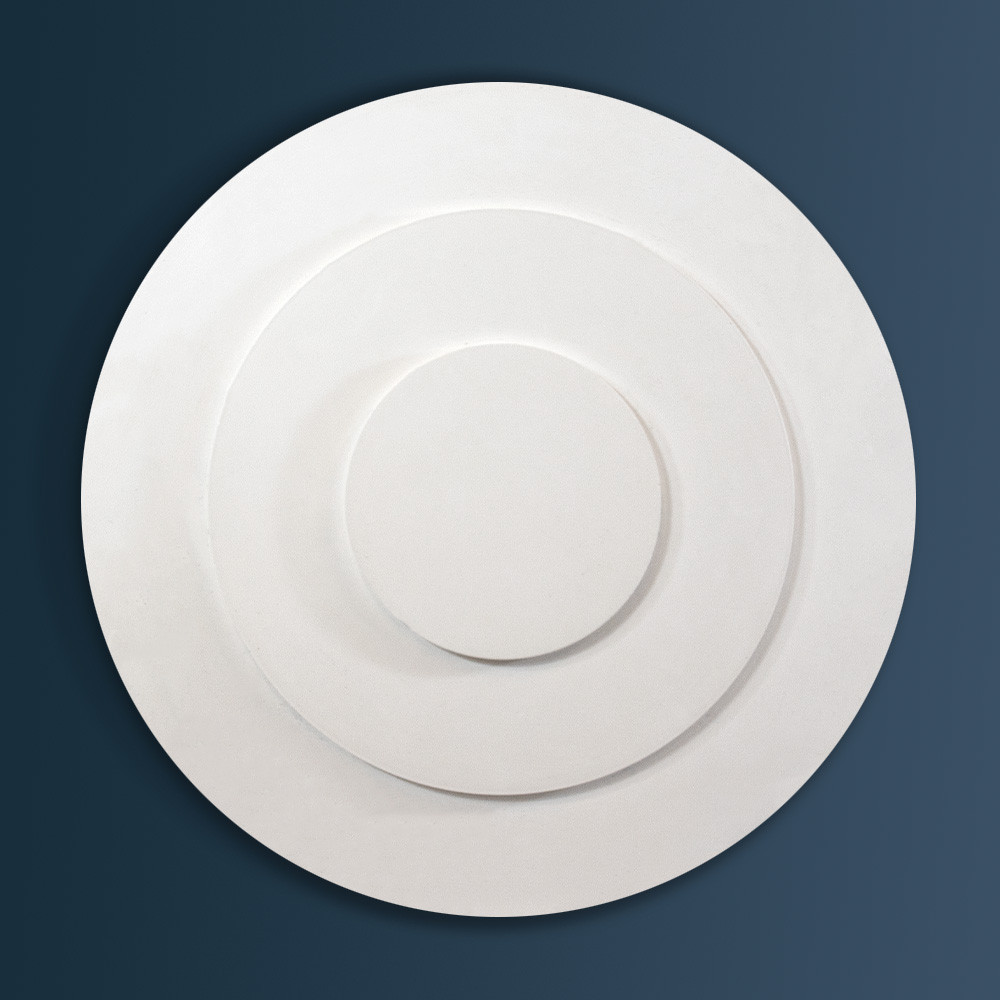 3 Step Art Deco Plaster Ceiling Rose Art Deco plaster ceiling rose 470mm diameter with traditional Plain detail