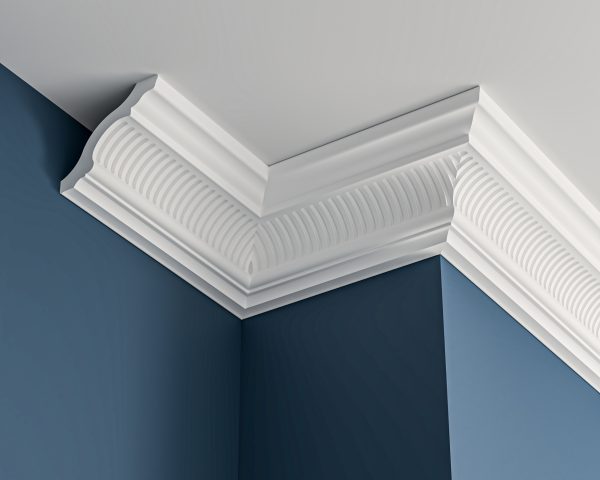 Edwardian ornate plaster cornice 83x70mm - 3.0m, in a Ornate Cove design