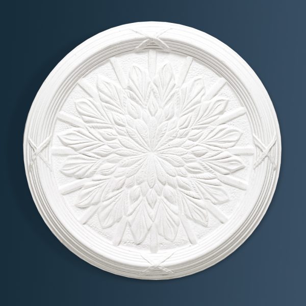 Georgian Decorative plaster ceiling rose 330mm diameter with traditional Ornate, Leaf detail