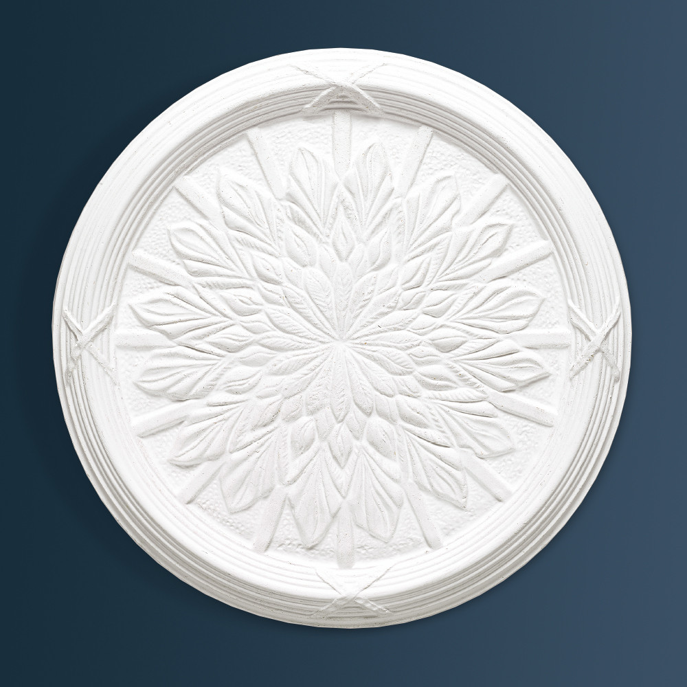 Reed & Ribbon Plaster Ceiling Rose Georgian Decorative plaster ceiling rose 330mm diameter with traditional Ornate, Leaf detail