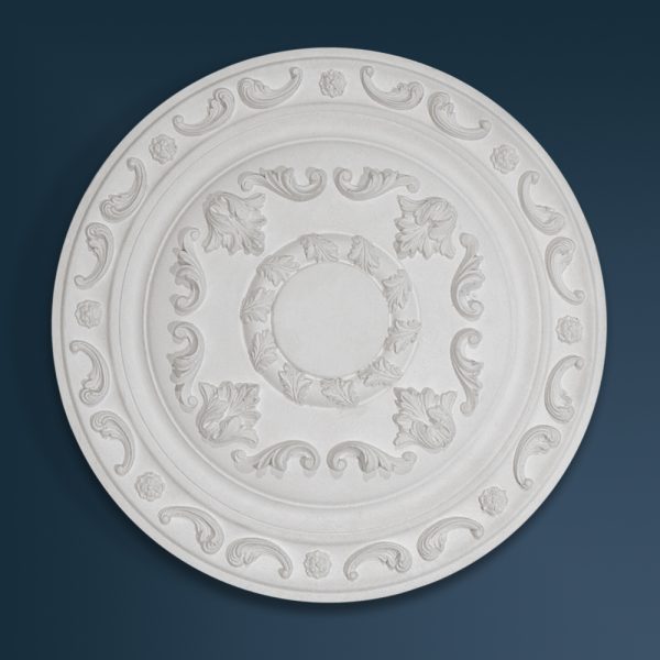 Georgian Decorative plaster ceiling rose 420mm diameter with traditional Ornate, Leaf detail