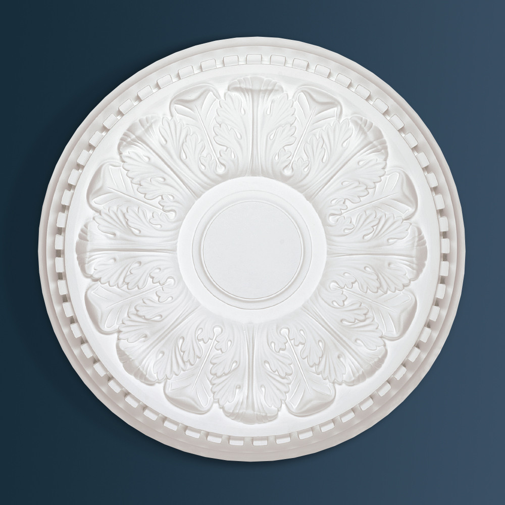 Somerset Dentil Plaster Ceiling Rose Georgian Decorative plaster ceiling rose 460mm diameter with traditional Dentil Block, Ornate, Leaf detail