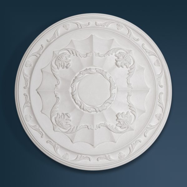 Georgian Decorative plaster ceiling rose 500mm diameter with traditional Ornate, Leaf detail
