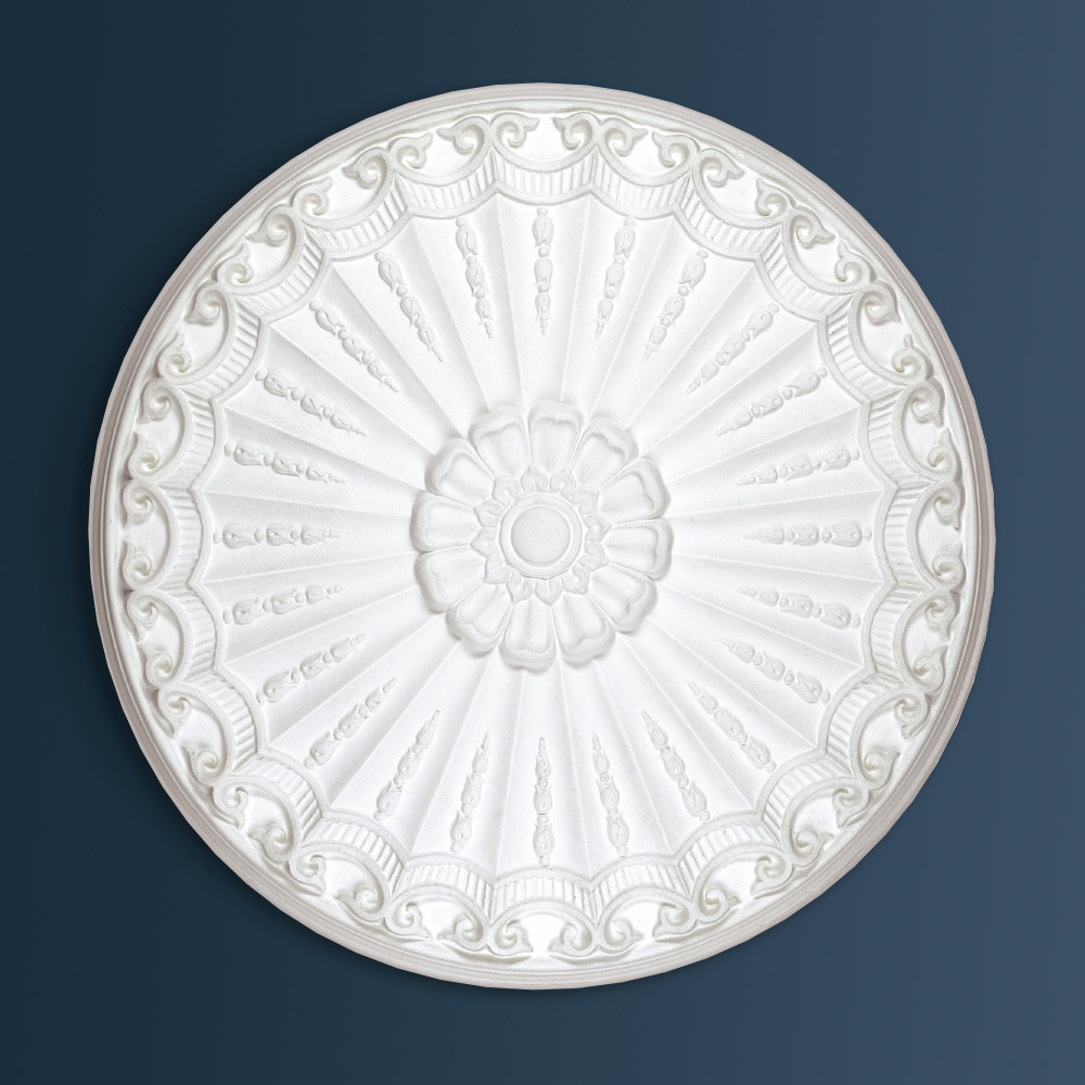 Fluted Adams Plaster Ceiling Rose Georgian Decorative plaster ceiling rose 680mm diameter with traditional Ornate, Floral detail