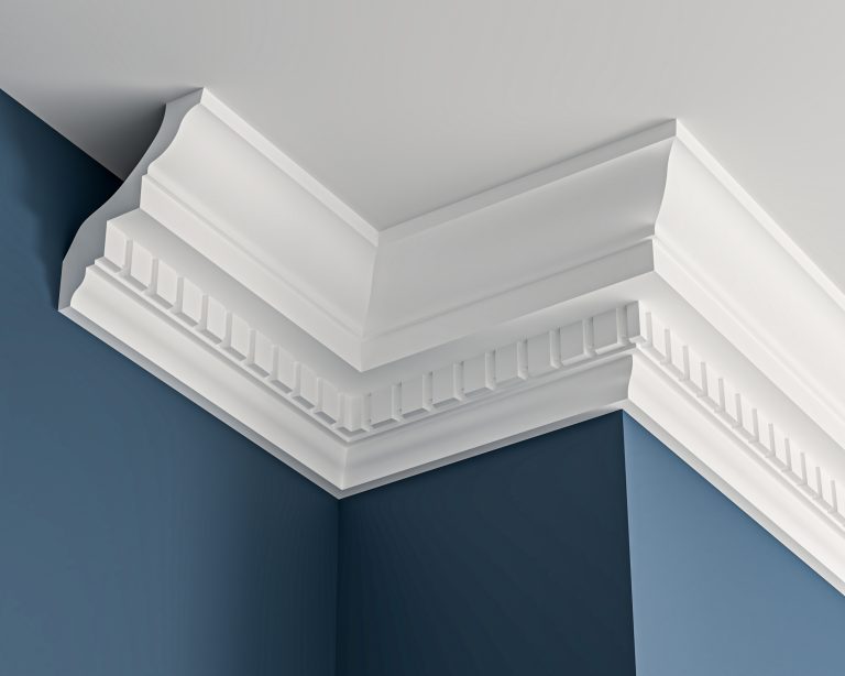 Georgian dentil plaster cornice 125x150mm - 3.0m, in a Dentil Block design