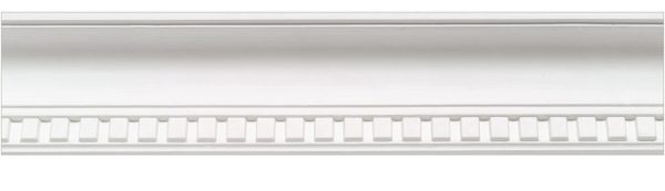Georgian dentil plaster cornice 90x125mm - 3.0m, in a Dentil Block Cove design