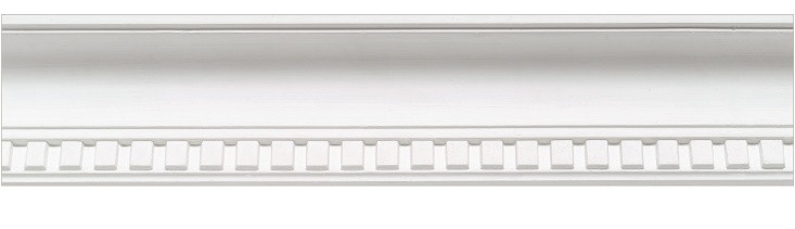 Georgian dentil plaster cornice 90x125mm - 3.0m, in a Dentil Block Cove design