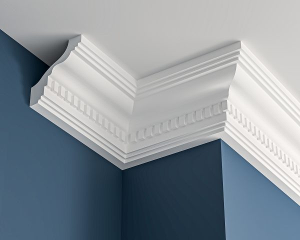 Georgian dentil plaster cornice 90x80mm - 3.0m, in a Dentil Block design