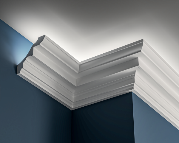 Georgian Lighting cornice 110x115mm large - 3.0m with Plain design for LED lighting.