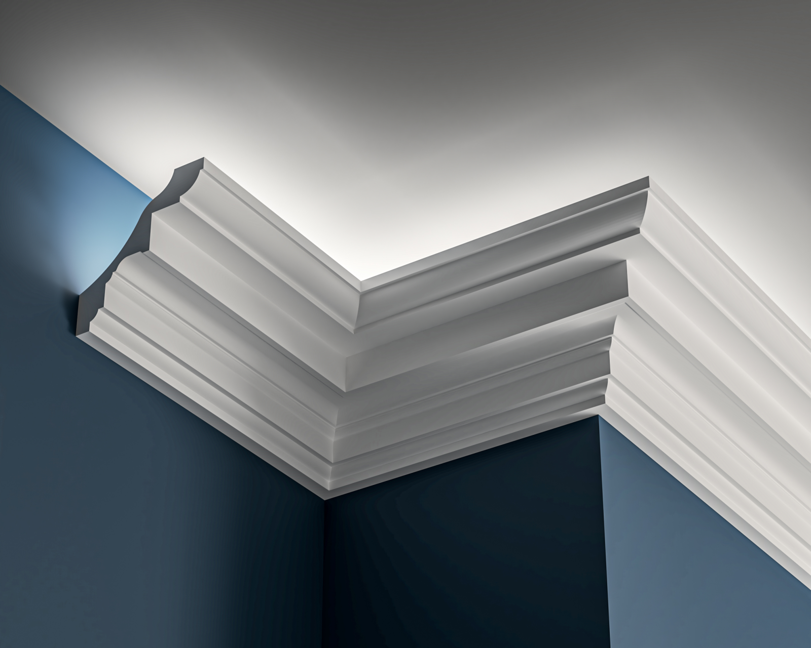 Georgian Plain Lighting Cornice Georgian Lighting cornice 110x115mm large - 3.0m with Plain design for LED lighting.