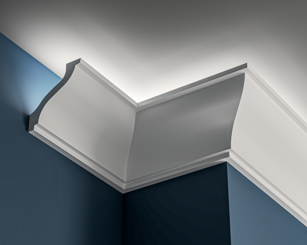 Georgian Lighting cornice 160x170mm - 3.0m with Plain Ogee design for LED lighting.