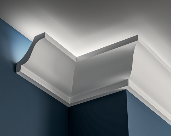 Georgian Lighting cornice 70x70mm - 3.0m with Plain Ogee design for LED lighting.