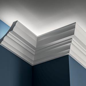 Georgian Lighting cornice 80x75mm - 3.0m with Plain design for LED lighting.