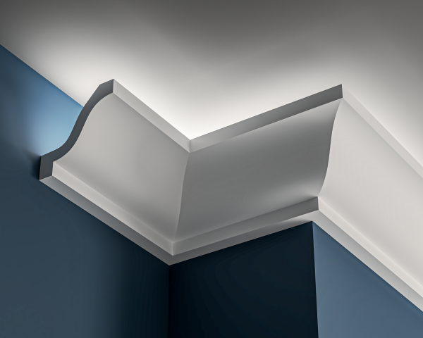 Georgian Lighting cornice 85x85mm - 3.0m with Plain Ogee design for LED lighting.