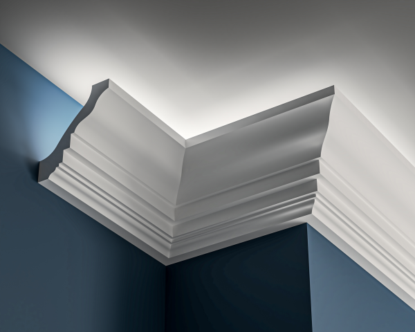 Georgian Lighting cornice 90x100mm - 3.0m with Plain Ogee design for LED lighting.