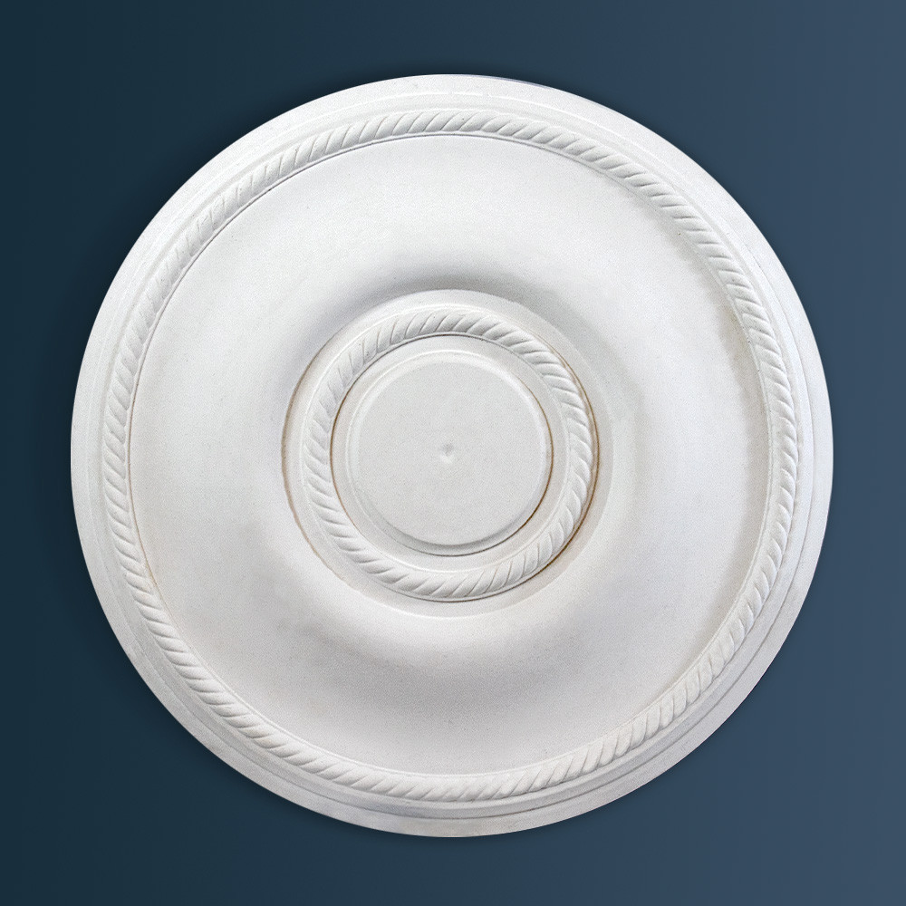Plain Small Rope Plaster Ceiling Rose Georgian Ornate plaster ceiling rose 380mm diameter with traditional Ornate, Floral detail