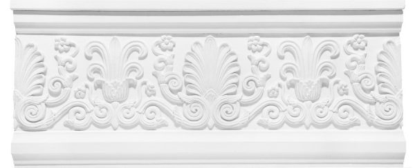 Georgian ornate plaster cornice 380x60mm - 3.0m, in a Ornate Leaf design