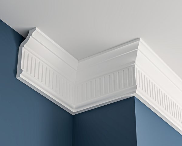 Georgian ornate plaster cornice 73x145mm - 2.9m, in a Ornate design