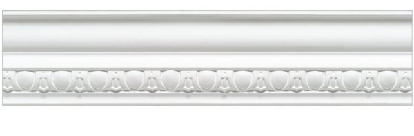 Georgian ornate plaster cornice 85x140mm - 3.0m, in a Egg & Dart, Ornate design