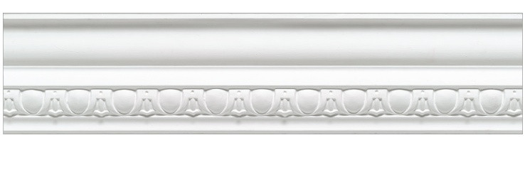 Georgian ornate plaster cornice 85x140mm - 3.0m, in a Egg & Dart, Ornate design