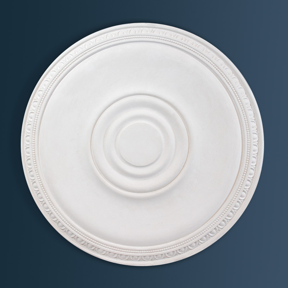 Ringed Egg and Dart Plaster Ceiling Rose Georgian Plain plaster ceiling rose 520mm diameter with traditional Ornate, Egg & Dart detail