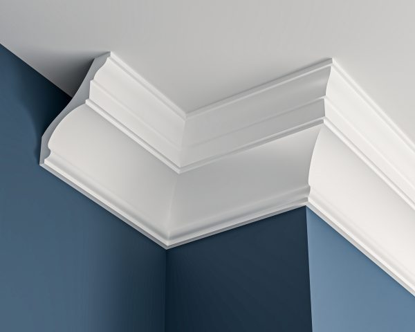 Georgian plaster cornice 108x137mm - 3.0m, in a Plain Cove design