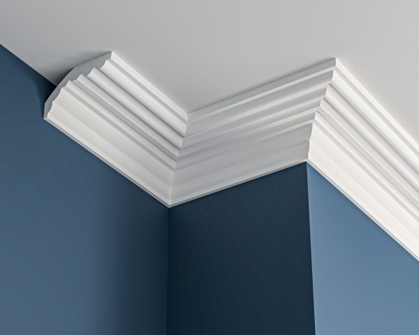 Georgian plaster cornice 120x70mm - 3.0m, in a Plain design