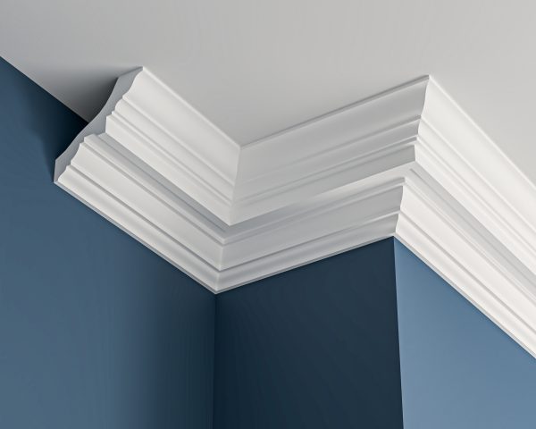 Georgian plaster cornice 130x140mm - 3.0m, in a Plain design