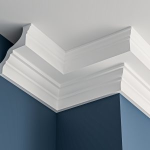 Georgian plaster cornice 138x175mm - 3.0m, in a Plain design