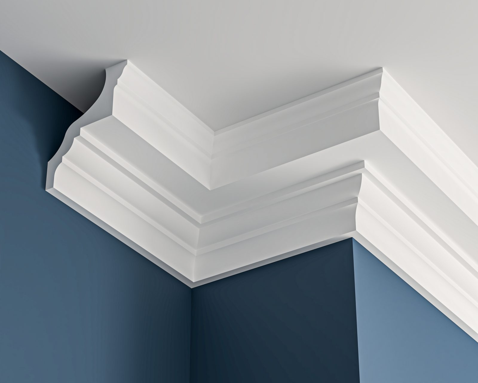 Classic Georgian Plain Plaster Cornice Georgian plaster cornice 138x175mm - 3.0m, in a Plain design