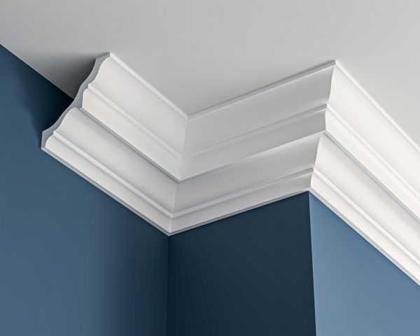 Georgian plaster cornice 185x195mm - 3.0m, in a Plain design