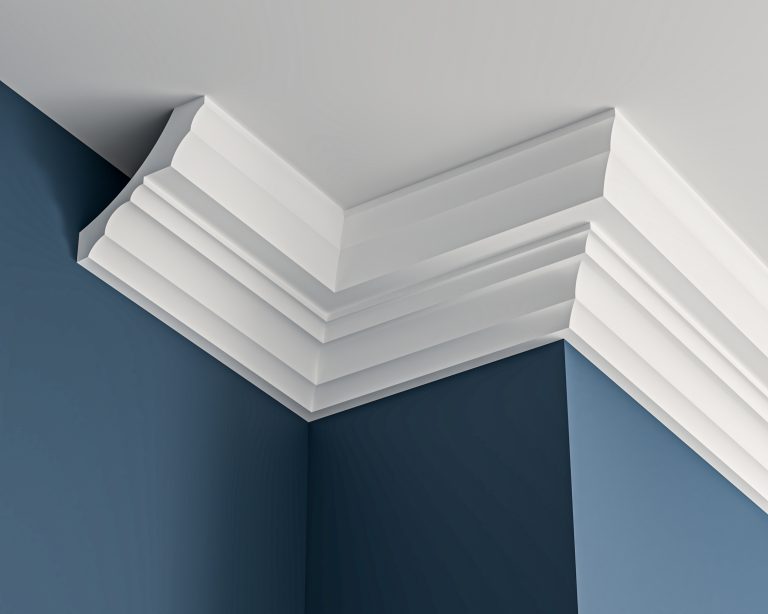 Georgian plaster cornice 80x75mm - 3.0m, in a Plain design