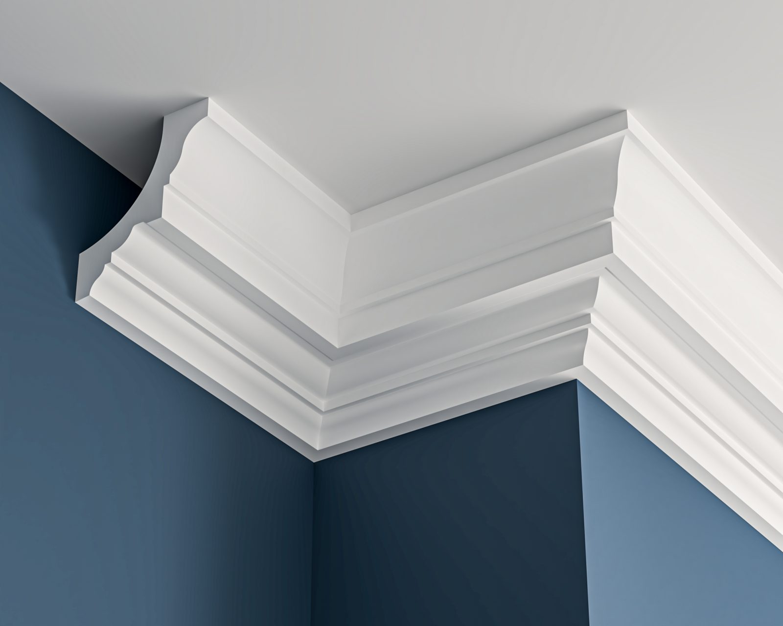 Small Georgian Plain Plaster Cornice Georgian plaster cornice 88x105mm - 3.0m, in a Plain design