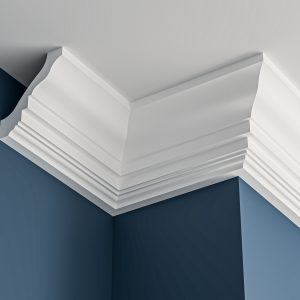 Georgian plaster cornice 90x100mm - 3.0m, in a Plain Ogee design