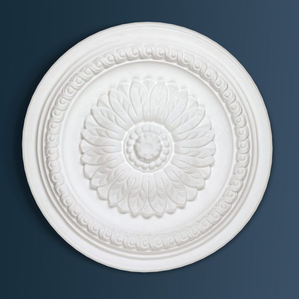 Georgian Small plaster ceiling rose 380mm diameter with traditional Ornate, Floral detail