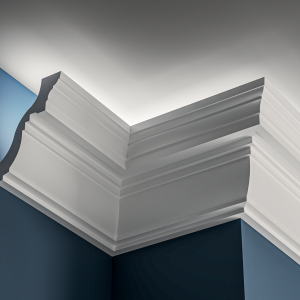Georgian style Lighting cornice 105x145mm - 3.0m with Plain design for LED lighting.