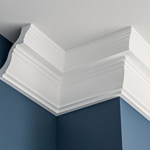 Georgian style plaster cornice 105x145mm - 3.0m, in a Plain design