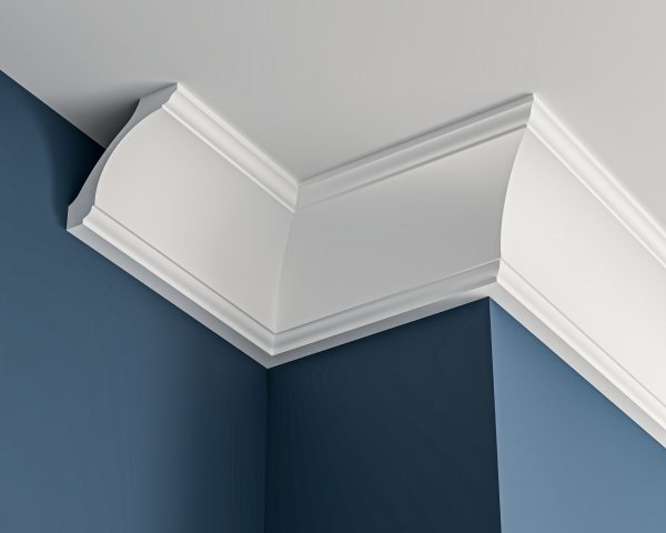 Victorian cove plaster cornice 125x120mm - 3.0m, in a Plain Cove design