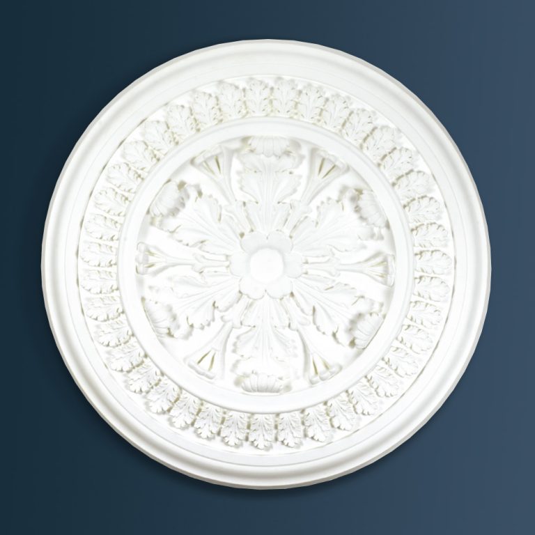 Victorian Decorative plaster ceiling rose 1090mm diameter with traditional Ornate, Leaf detail