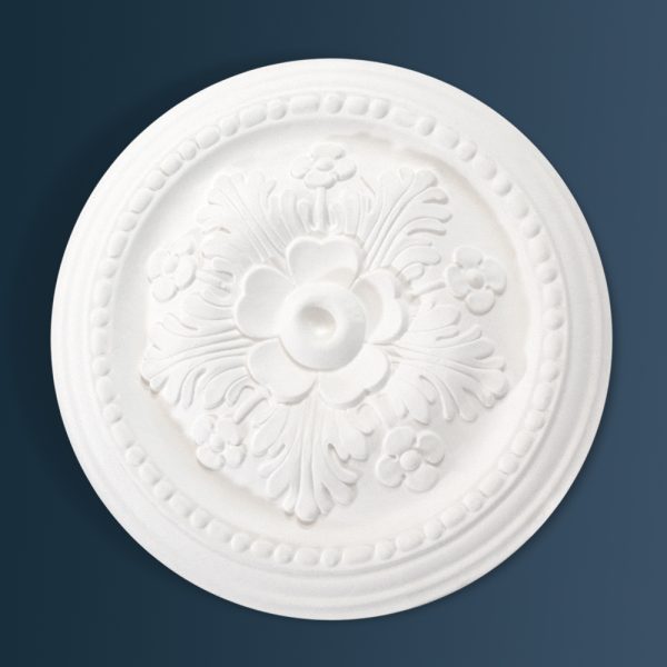 Victorian Decorative plaster ceiling rose 285mm diameter with traditional Ornate, Floral, Leaf detail