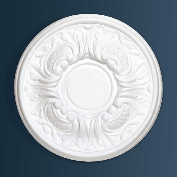 Victorian Decorative plaster ceiling rose 305mm diameter with traditional Ornate, Leaf detail