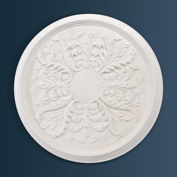Victorian Decorative plaster ceiling rose 350mm diameter with traditional Ornate, Leaf detail