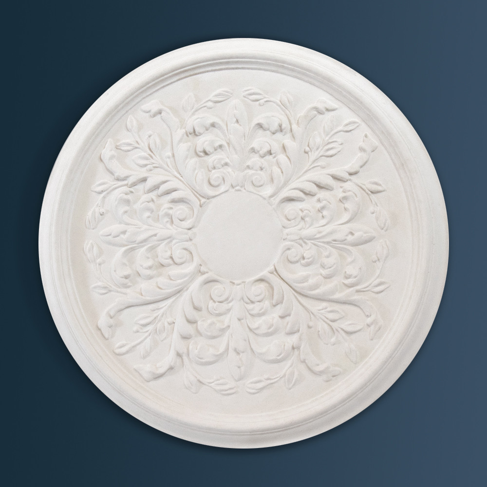 Small Spring Plaster Ceiling Rose Victorian Decorative plaster ceiling rose 350mm diameter with traditional Ornate, Leaf detail