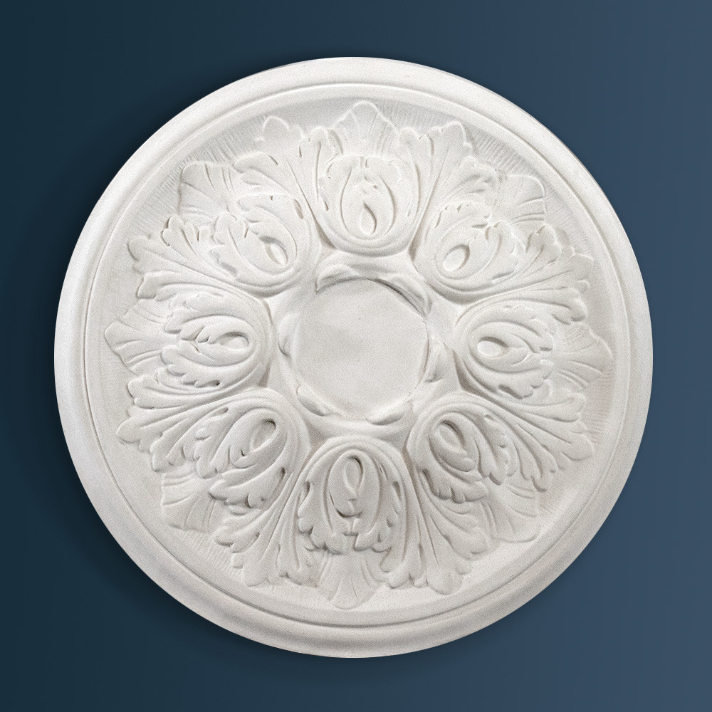 Eton Leaf Plaster Ceiling Rose Victorian Decorative plaster ceiling rose 360mm diameter with traditional Ornate, Floral detail
