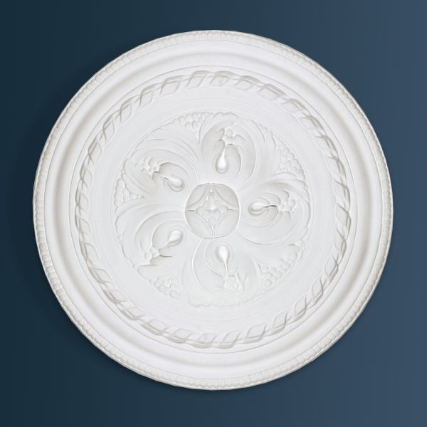 Victorian Decorative plaster ceiling rose 375mm diameter with traditional Ornate, Leaf detail