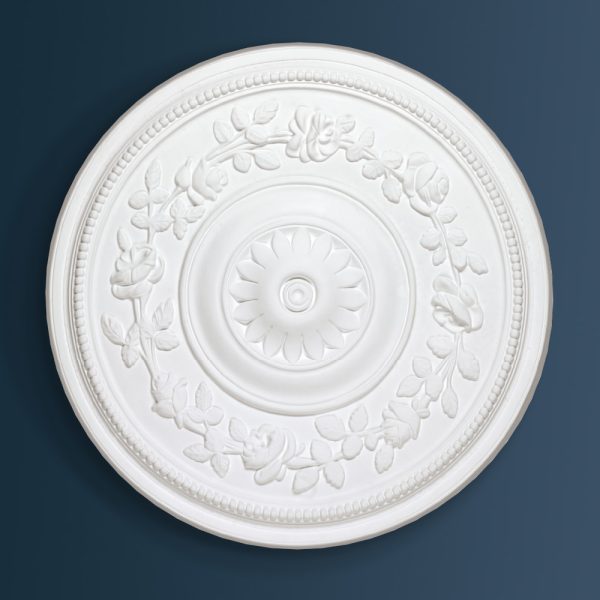 Victorian Decorative plaster ceiling rose 410mm diameter with traditional Ornate, Floral detail