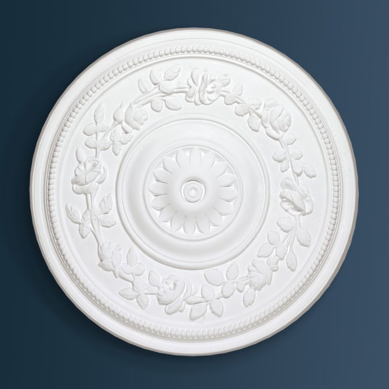 Victorian Decorative plaster ceiling rose 410mm diameter with traditional Ornate, Floral detail