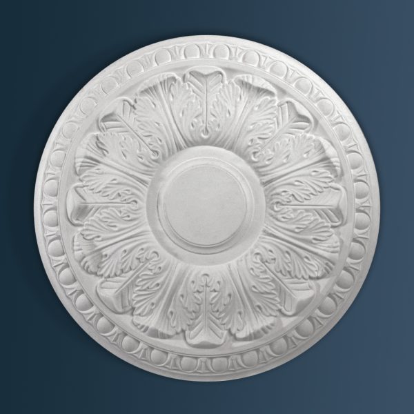 Victorian Decorative plaster ceiling rose 460mm diameter with traditional Ornate, Egg & Dart, Floral, Leaf detail